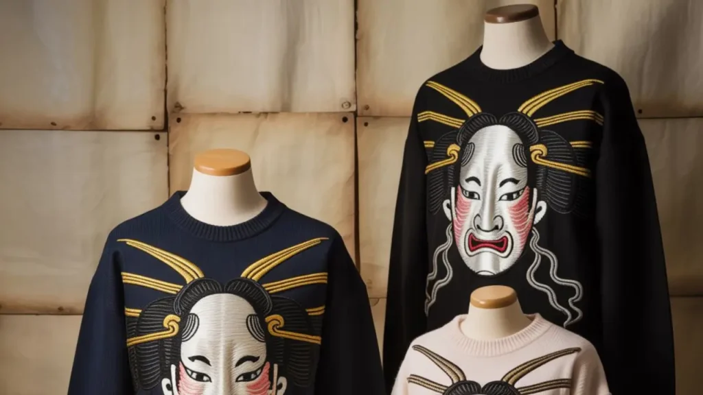 tradition meets fashion japanese sweaters with eminent mask designs