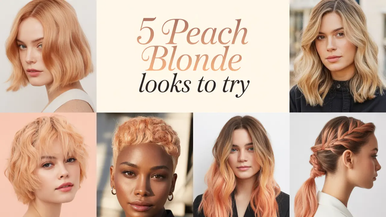 5 must try looks of peach colored hair